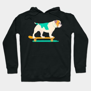 Skateboarding bulldog Hoodie